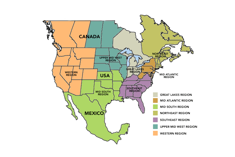 NADKC Regional Map